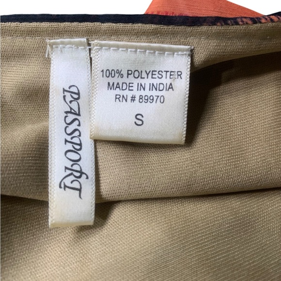 Passport Earthtone/autumnal striped maxi dress size small - Picture 7 of 7